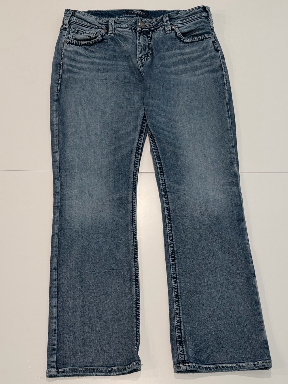 Silver Jeans Co. Suki High Baby Boot Jeans W34 L31 Western Y2K
